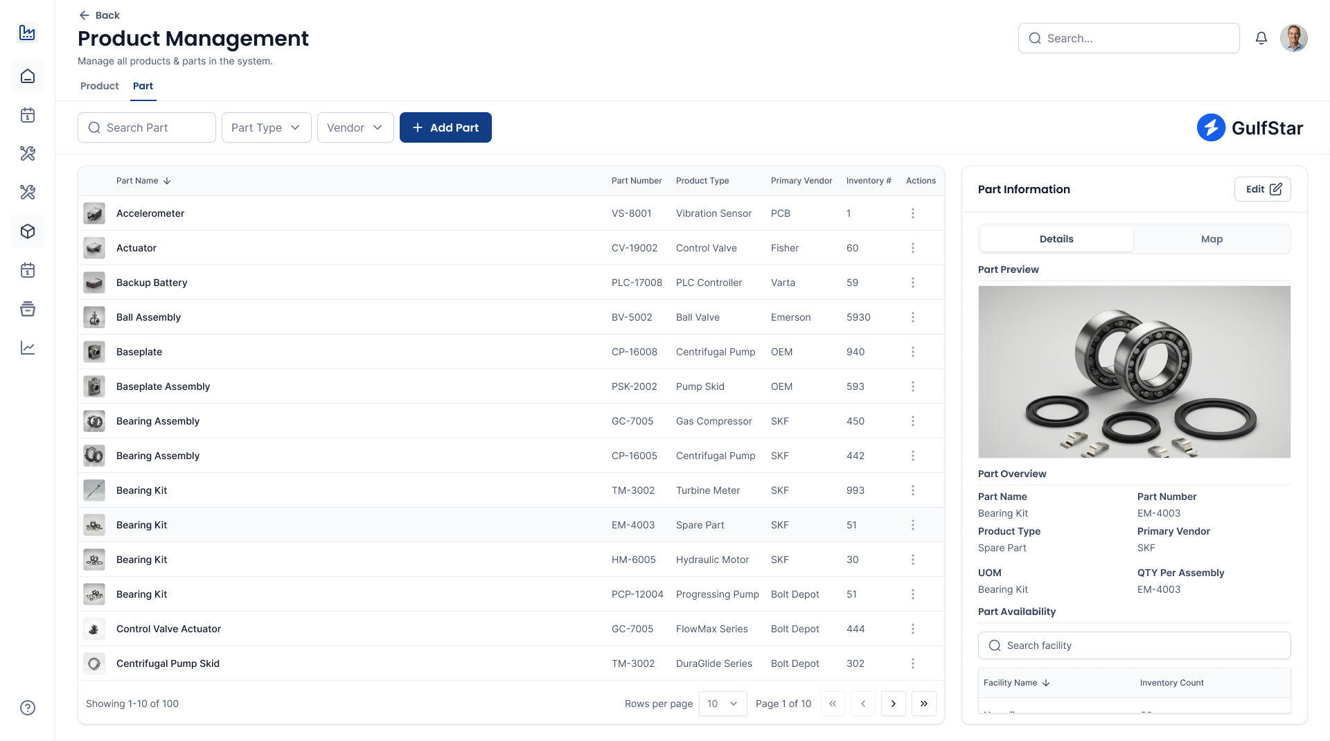 Inventory Management Module Interface