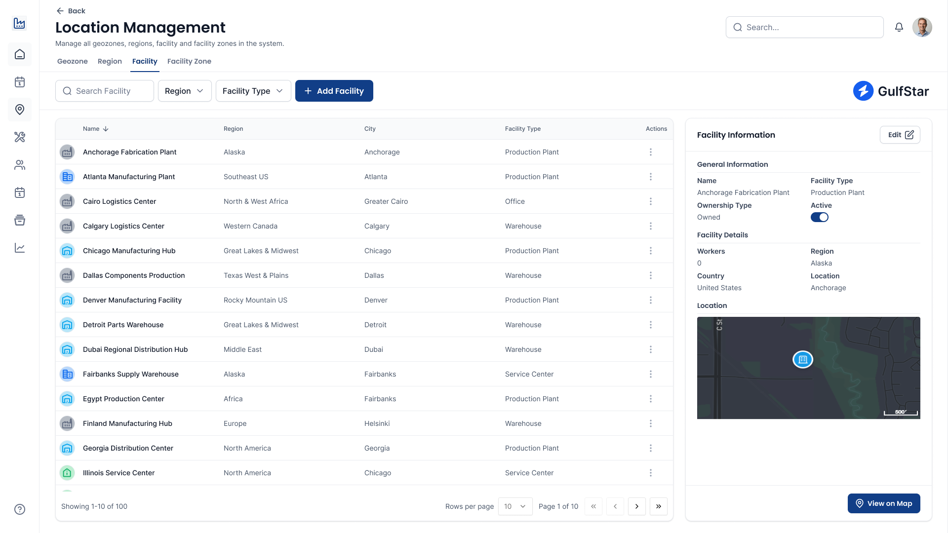 Location Management Module Interface